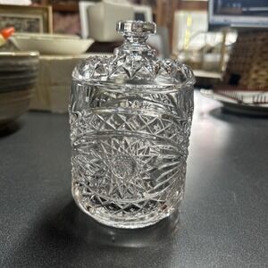 Imperial Glass Clear Hobstar Canister
